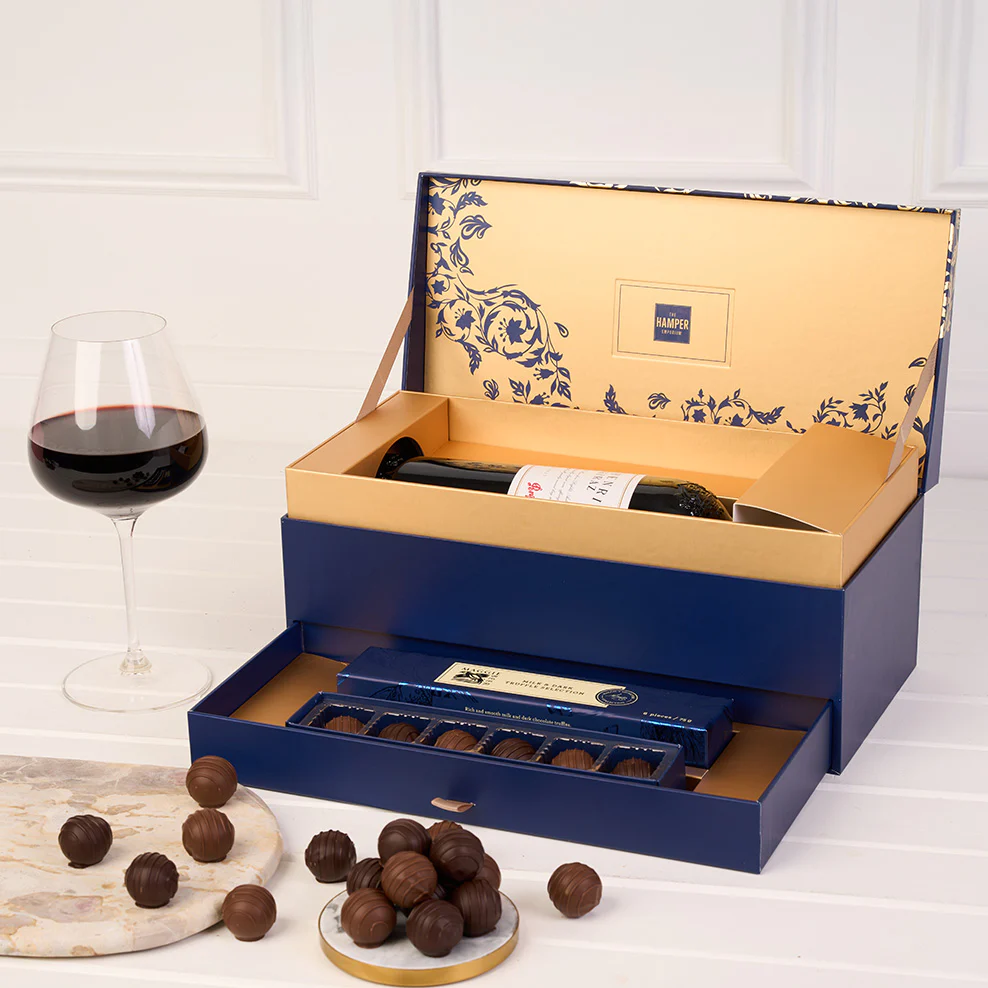 The Signature Navy & Gold Penfolds St Henri Shiraz Indulgence Tiered Box - Image 7