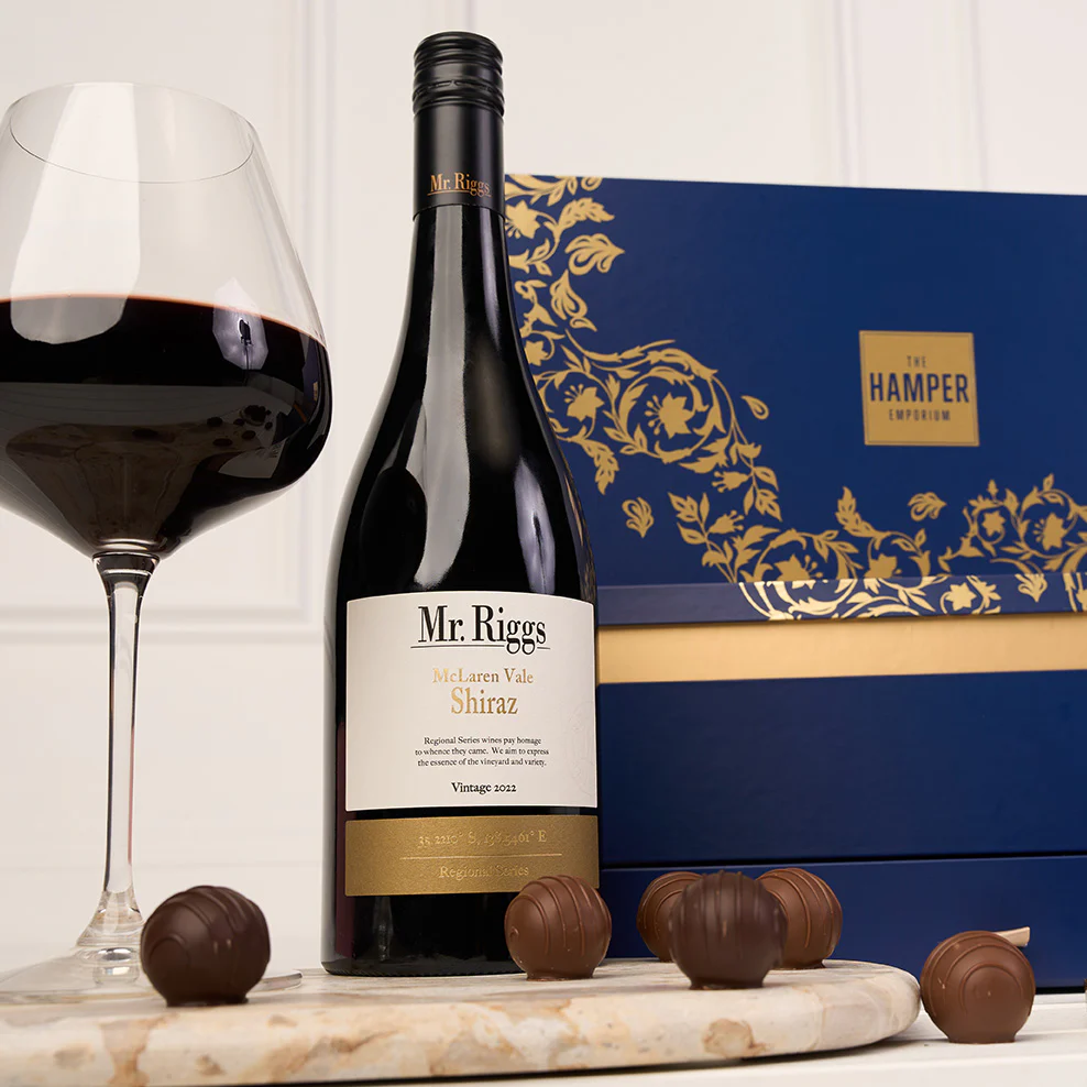The Signature Navy & Gold Shiraz & Chocolate Indulgence Tiered Box - Image 6